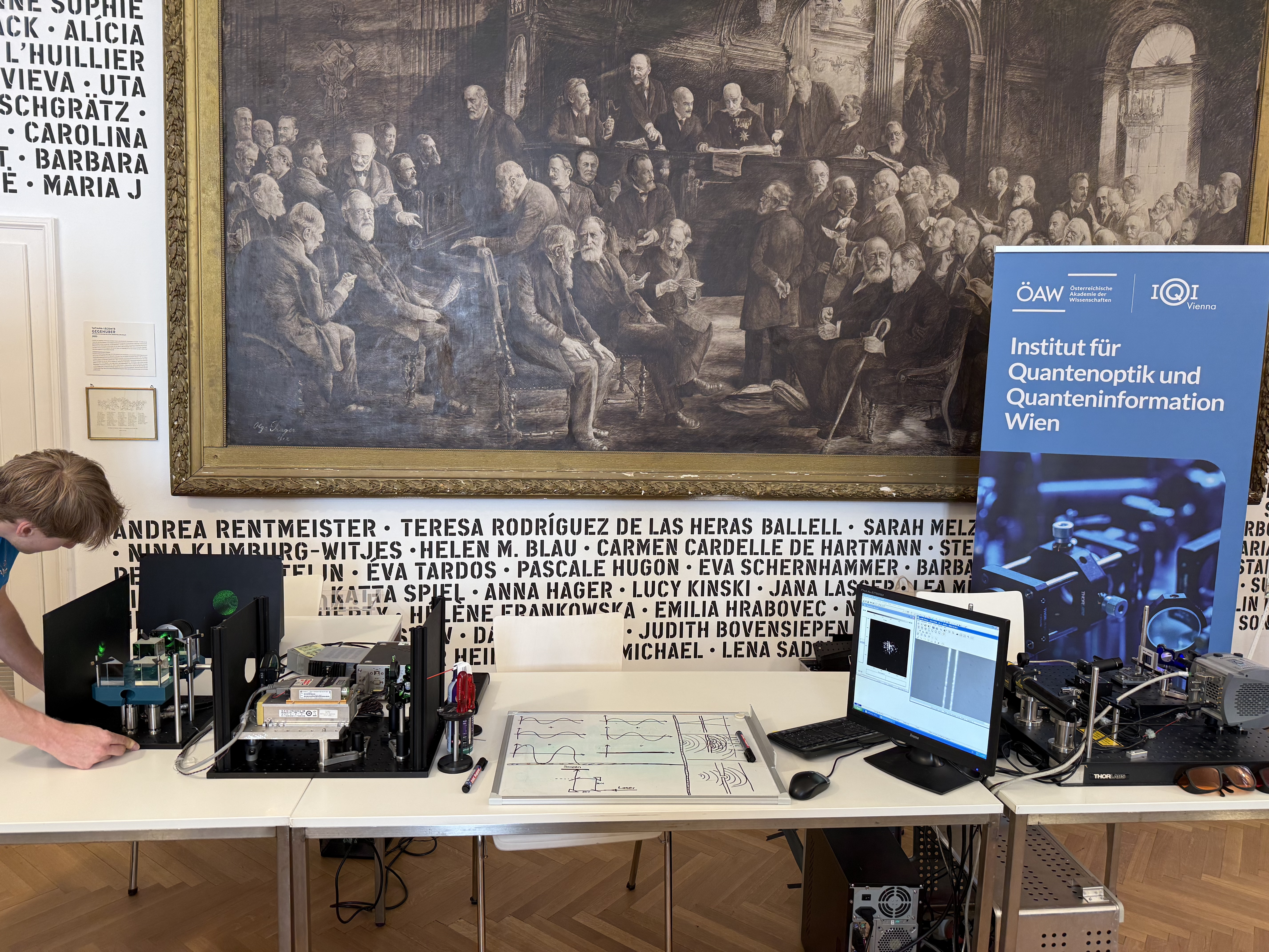 the final set up with the experiments 