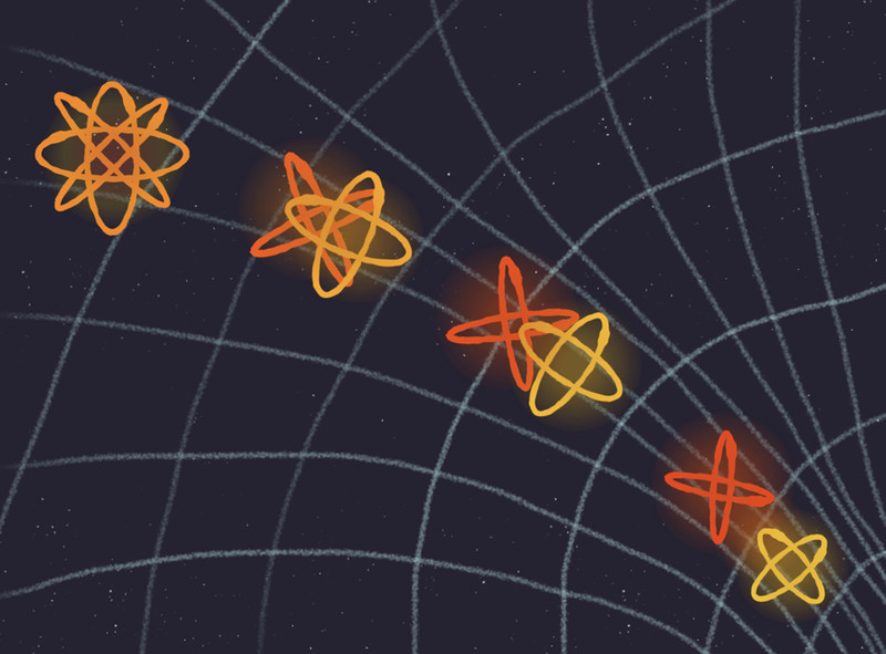 How quantum particles see space-time?